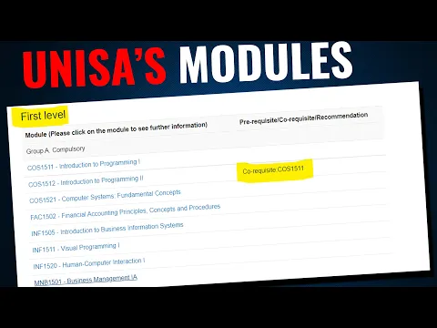 Download MP3 How to select /choose SEMESTER & YEARLY modules at UNISA? Co-Requisite and Pre-Requisite modules.