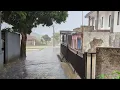 EXTREME WEATHER ⛈️⚡ MOST INTENSE HEAVY RAIN & WINDSTORM ⛈️🌪 WALKING IN AN INDONESIAN VILLAGE 🌪🌪🌪🌪