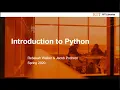 DHSS Workshop Introduction to Python