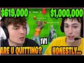 PETERBOT 1v1 CLIX After EARNING 1 000 000 IN FORTNITE TALKS About QUITTING Fortnite Moments