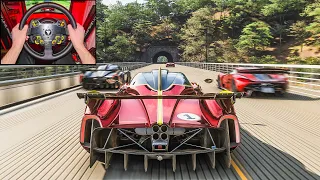 Pagani Huayra R - Goliath Race - Forza Horizon 6 | Steering Wheel Gameplay