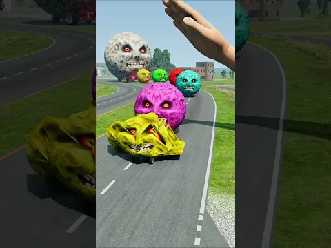 Big & Small Cars vs Giant Hand Slap - BeamNG.drive