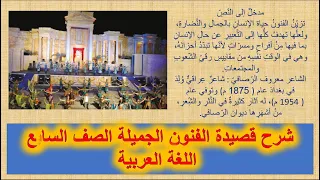 Explanation Of The Poem Fine Arts By The Poet Ma Rouf Al Rusafi Seventh Grade Basic Education 