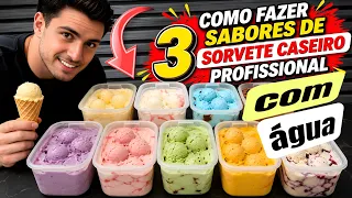 MELHOR RECEITA DE SORVETE CASEIRO PROFISSIONAL FEITO COM ÁGUA