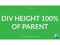 Set DIV to 100 Height of Its Parent Using jQuery