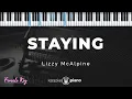 Lagu Staying - Lizzy McAlpine | KARAOKE PIANO - FEMALE KEY