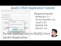 JavaFx CRUD Tutorial Adding data to MySQL Part