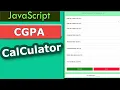 Build CGPA Calculator in Vanilla JavaScript Learn DOM Math Formula Functions Button Events