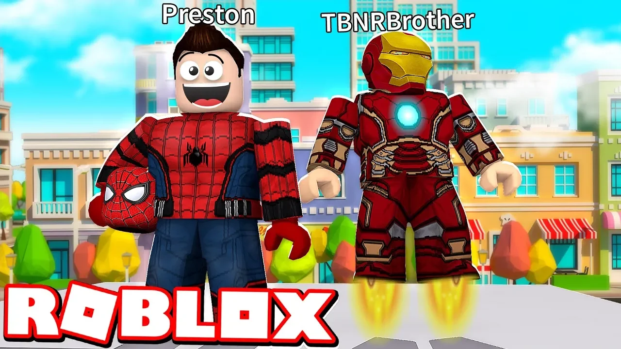 ROBLOX 2 PLAYER SUPERHERO TYCOON with MY LITTLE BROTHER!