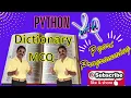 Python Dictionary MCQ - 1 Deep Copy Shallow Copy update function Find error Find output
