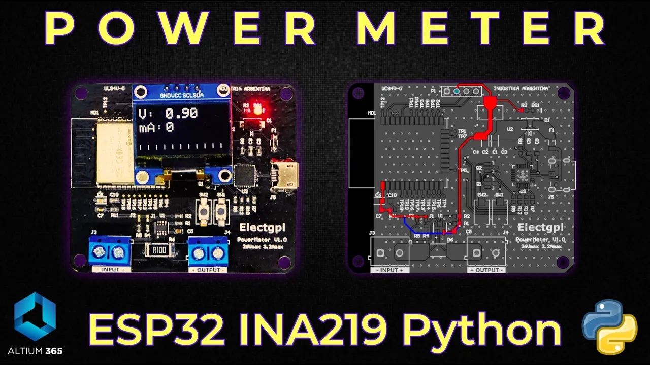 Medidor de Potencia Continua con ESP32 +OLED y Python | Sponsor Altium365