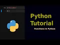 Python Programming for Beginners Episode 8 Functions in Python