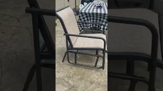 Amazon Basics Outdoor Patio Textilene Glider Chair Review Needed help assembling doesn t rock much