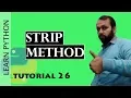 Python Tutorial Strip Method in Python HINDI