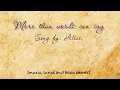 Download Lagu More than words can say- Song by: Alias [lyrics and music with chords]