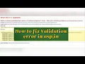 How to Solve Error When use Validation in project of Visual Studio 2012 2013 and 2015