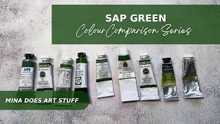 Sap Green Watercolour - Colour Comparison Series