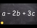 Evaluating an expression with three variables - Online Tutor