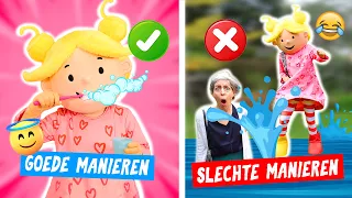 GOEDE MANIEREN vs SLECHTE MANIEREN!! [Lieve Janna Vs Stoute Janna] ♥DeZoeteZusjes♥