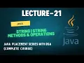 String String Methods Operations Java Placement Series With DSA COMPLETE PLACEMENT