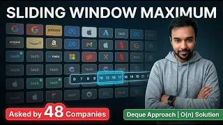 Sliding Window Maximum LeetCode 239 48 Companies Ask This Step-by-Step Deque Approach