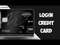 How to Login to Marriot Bonvoy Credit Card Account 2024