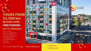 Cube X02 2 Bedroom Apartment 1 059 SF Calgary Beltline Rentals 