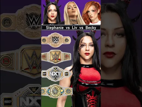 WWE Title Comparison: Stephanie Vaquer vs Becky Lynch vs Liv Morgan 🔥 #shorts