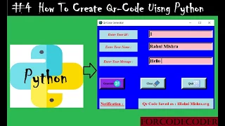 How To Create Qr Code Using Python Qr Generator Python mini projects for code coder