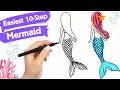 How to Draw a Mermaid Easy Art When You re Bored