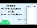 Android Dictionary tutorial 2020 - part 1