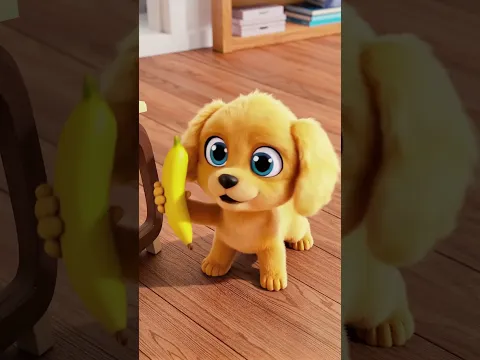 😂 Puppy Thinks a Banana Is a Phone! 🍌📱🐶 #Shorts#puppy
