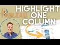 How to Highlight a Single Column in Tableau