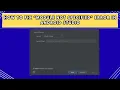 How to Fix Module Not Specified Error in Android Studio