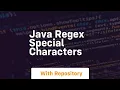 java regex special characters