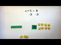 Algebra Tiles Solving One-Step Equations with Addition and Subtraction