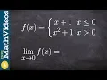 How to evaluate the limit of a piecewise function