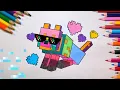 Minecraft coloring pages create your own colors watch and relax
