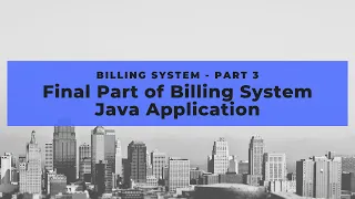 Java Application using Java language and MySql Database Billing System Part 3