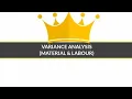 Variances Analysis-Material and Labour variances