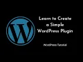How to create WordPress Plugin WordPress Tutorial for Beginners Tutorial - 5