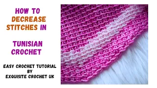 Tunisian Crochet Basics How to Decrease Stitches in Tunisian Crochet