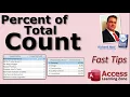 Calculate Percentage of Total Count in Microsoft Access Aggregate DCount Nz Outer Join More