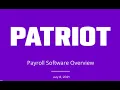 Payroll Software Webinar Patriot Software Overview