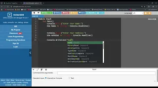 Visual Basic lab 4 Input String Dim Print Number in VB NET