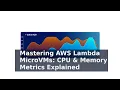 Mastering AWS Lambda MicroVMs CPU Memory Metrics Explained