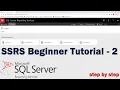 SQL Server Reporting Services SSRS Tutorial for Beginners - Part 2 Report Builder