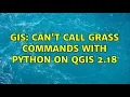 GIS Can t call GRASS commands with Python on QGIS 2 18