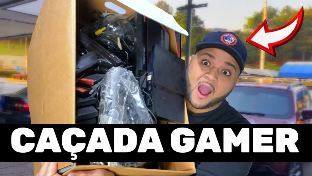 CAÇADA GAMER: Comprei uma CAIXA LOTADA c/ 4 VÍDEO GAMES e JOGOS