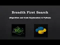 Breadth First Search BFS Algorithm in Python Dry Run Code Explanation AI Search Algorithms